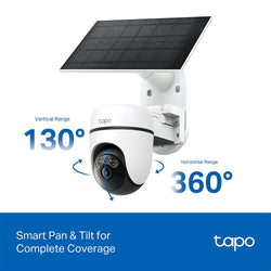 TP-Link Tapo 2K 3MP Solar Pan/Tilt Camera 6700mAh IP65| TPL-Tapo-C610-KIT