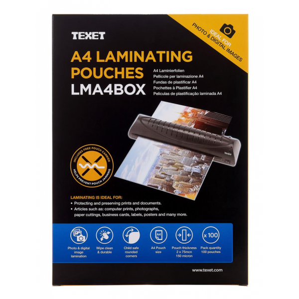 Texet A4 Laminator Pouches 100pack Keans Claremorris