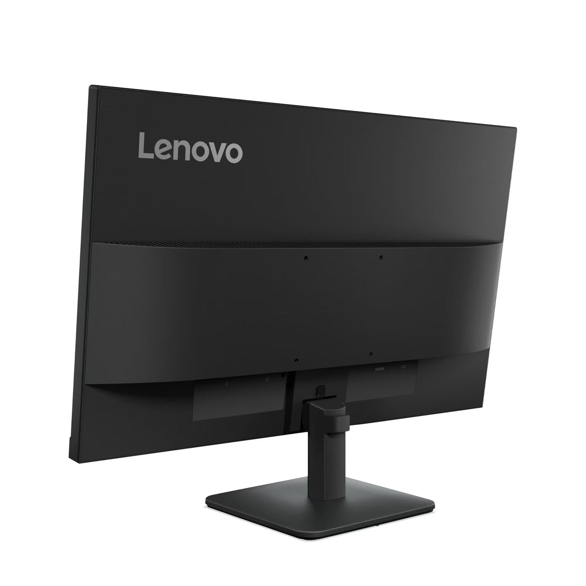 Back view of Lenovo ThinkVision S24-4e 23.8" monitor showing stand and connection ports.