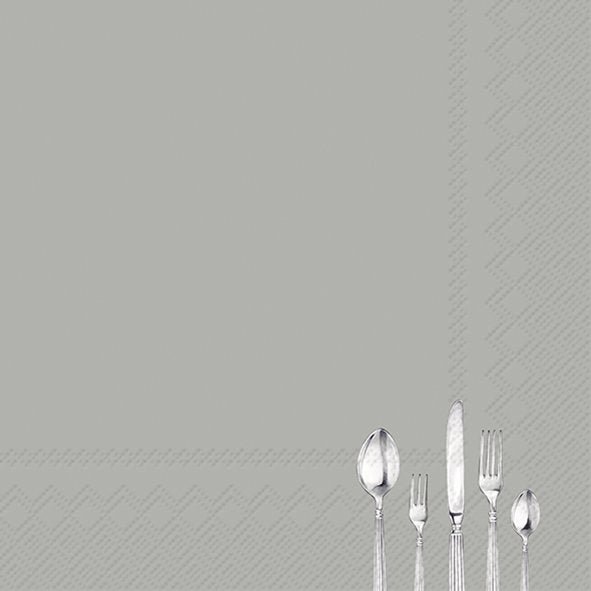 Tiny Cutlery Grey Lunch Napkins Keans Claremorris