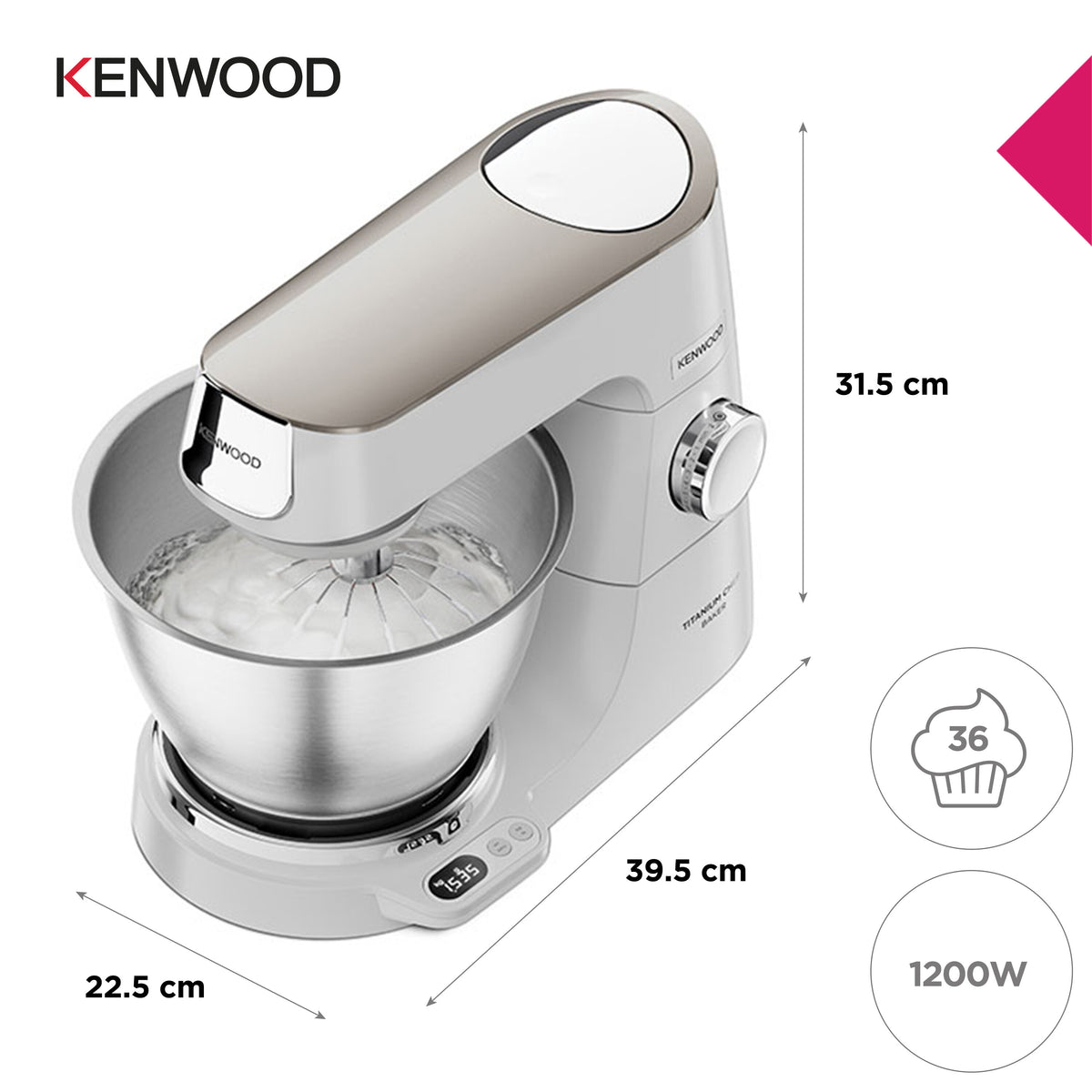 Kenwood Chef Baker 1200W | KVC65.001WH - Image 5