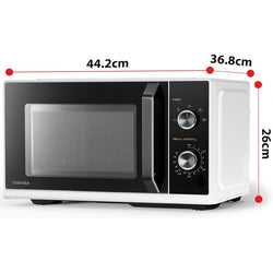 Toshiba 20L Dial Control Solo Microwave Oven - White Keans Claremorris
