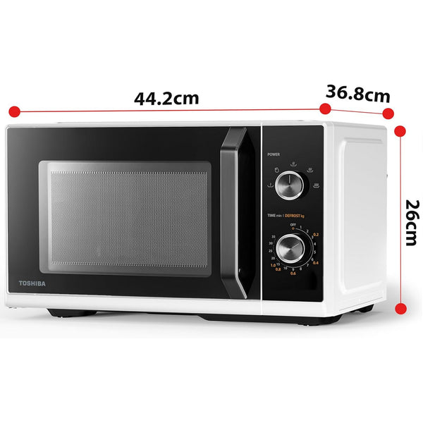Toshiba 20L Dial Control Solo Microwave Oven - White Keans Claremorris