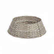 Tree Skirt in Grey Rattan 65cm - Grey - Image 1