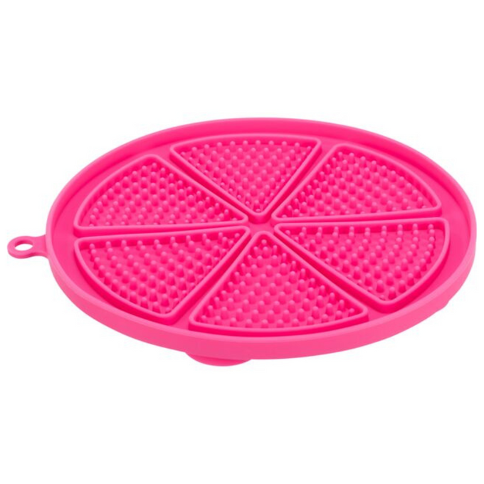Lick n Snack Mat 18cm pink for cats and dogs, slow feeder, non-slip, freeze-friendly, promotes fresh breath – Keans