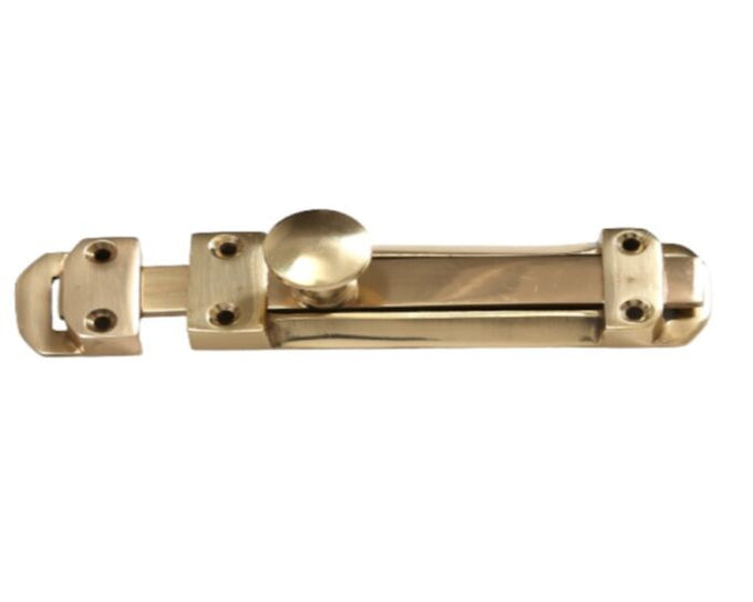 Phx 6" Brass Tower Bolt, durable brass construction, secure locking, easy install, ideal for doors and gates - Keans