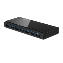 TP-Link USB 3.0 7-Port Hub with fast 5Gbps data transfer and smart charging, available at Kean’s Claremorris. – online at