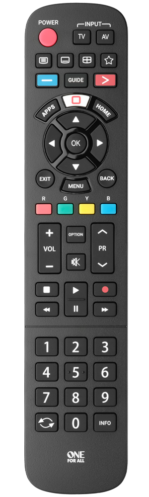 Panasonic TV Replacement Remote with learning feature, app shortcuts, no setup needed – compatible with all Panasonic TVs |