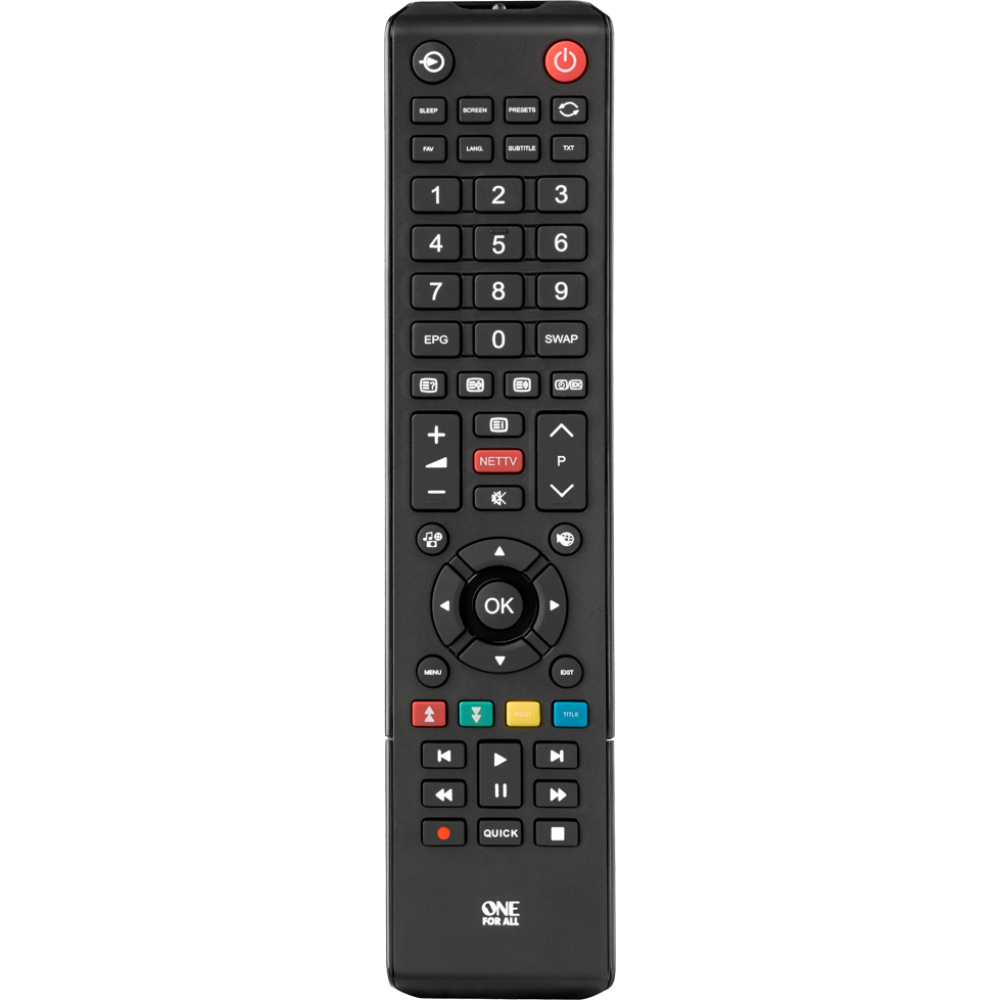 OneForAll Toshiba Replacement TV Remote URC 1919 - Universal remote control, compatible with Toshiba TVs, available at Keans