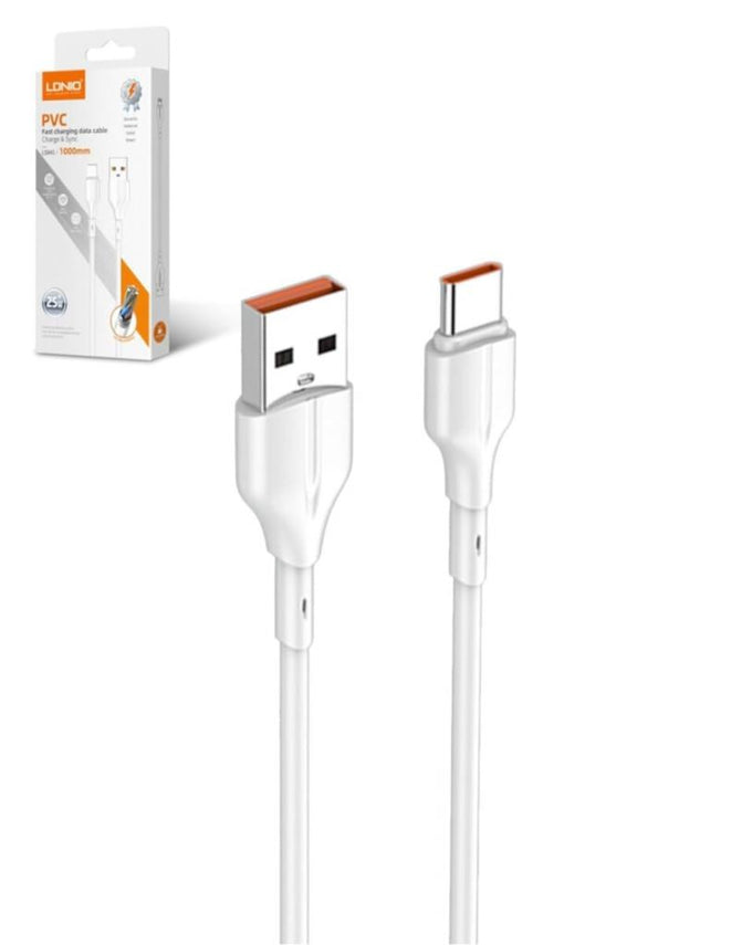 USB-A - USB-C 1M 25W PVC Cable | Keans Claremorris