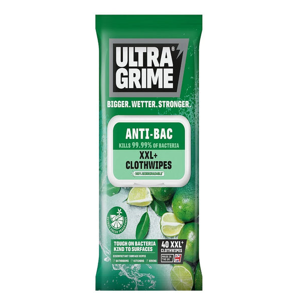 UltraGrime Anti-Bac Clothwipes XXL+ Pack 40 Keans Claremorris