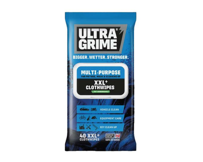 UltraGrime Multiuse Cloth Wipes pk 40xxl + Keans Claremorris