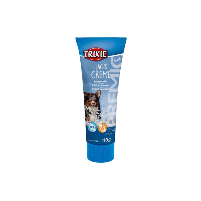 Premio Salmon Pate 110g with reduced salt, no added sugar, eases medicine application – available at Keans Claremorris.