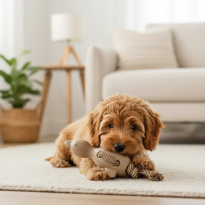 Wiggle & Wander Bamboo Chew - Small Dog - Puppy Duck - Image 2