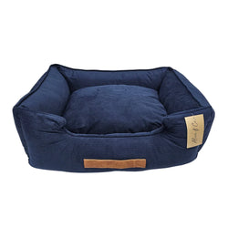 Dog Bed - Willow Cord Navy - Soft Bed for Dogs