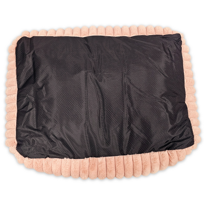 Pink dog bed with soft cushioning, cozy design for pets | Available at Keans Claremorris