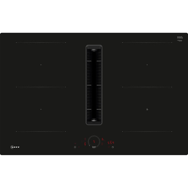 Neff N70 80cm black venting induction hob with combi zones, power boost, quiet motor, and easy-clean filters – Keans