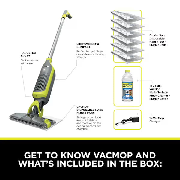 Shark VacMop Cordless 2-in-1 Vacuum Mop with Targeted Spray| VM200UK - Image 2