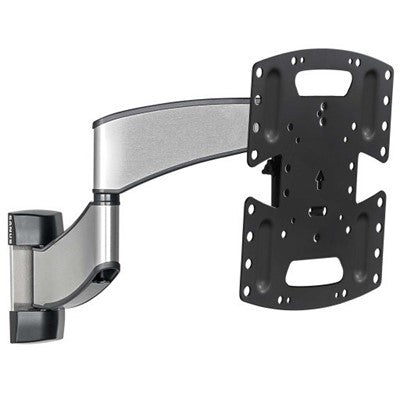 Sanus S4 Premium Series full-motion TV wall mount with brushed metal arm and black mounting plate for 19"-40" TVs