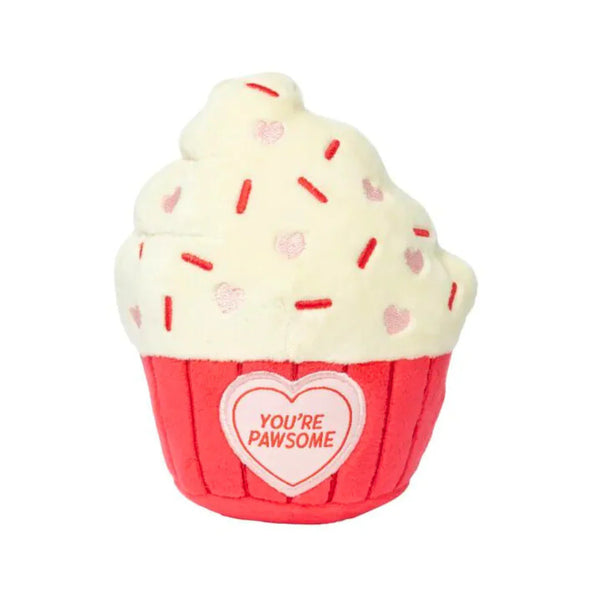 Valentines Day Plush Dog Toy - You're Pawsome Cupcake