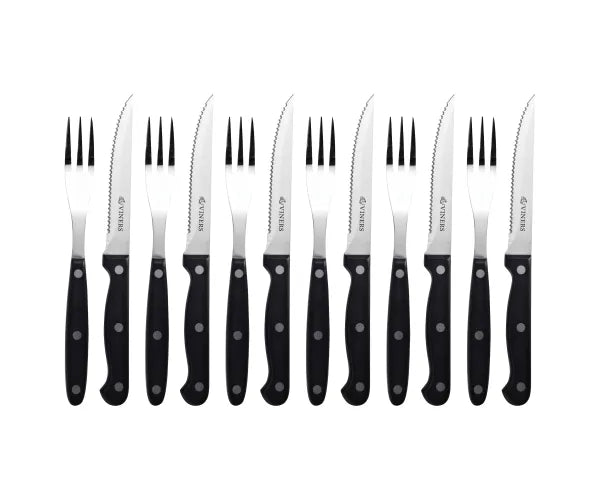 Viners 12 Piece Steak Knife & Fork Set Keans Claremorris