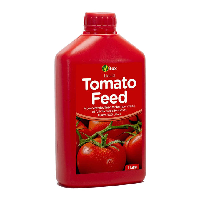 Vitax Tomato Feed 1 Litre liquid fertiliser for bumper tomato crops, indoor and outdoor use – available at Keans Claremorris