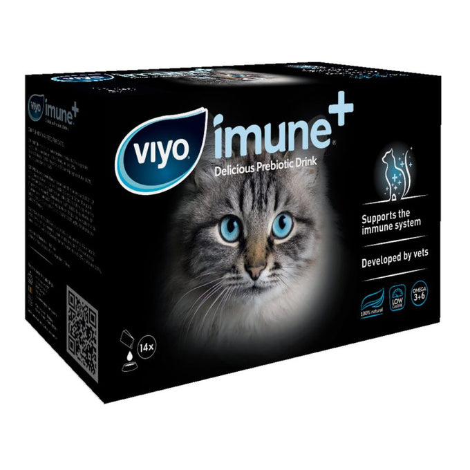 Viyo Imune+ for Cats 14x30ml pouches, natural prebiotic drink with Omega 3+6, boosts immunity, low calorie - Keans