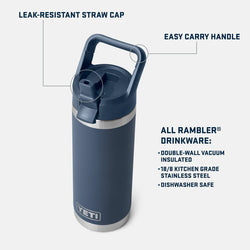 Yeti Rambler 18Oz Colour Straw Bottle Venom