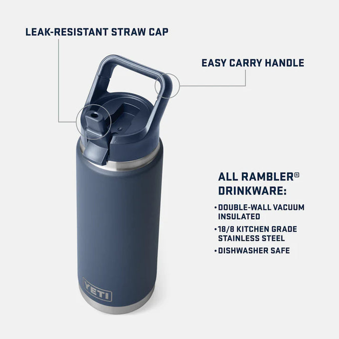 Yeti Rambler 26 Oz Colour Straw Bottle Cape Taupe - Image 6