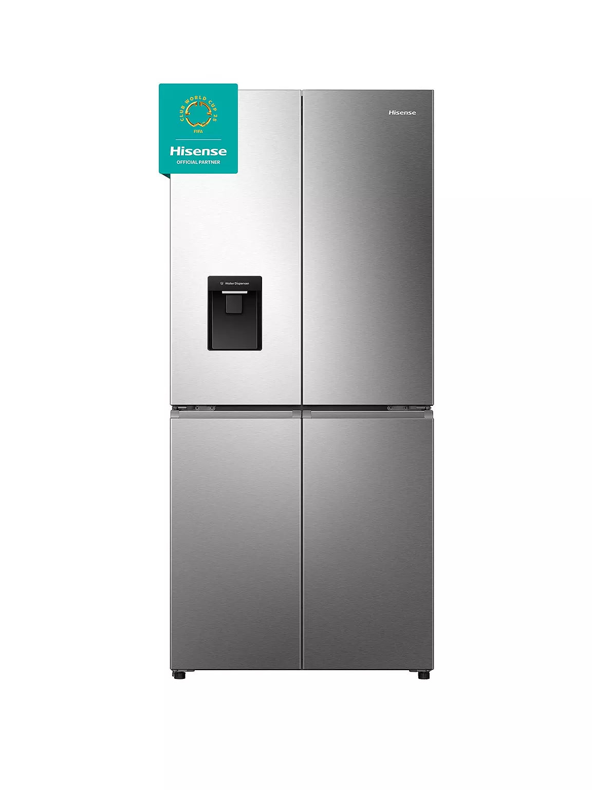Hisense Freestanding 4 Door Cross Door Non-plumbed Water Dispenser 482L Stainless Steel - Image 1