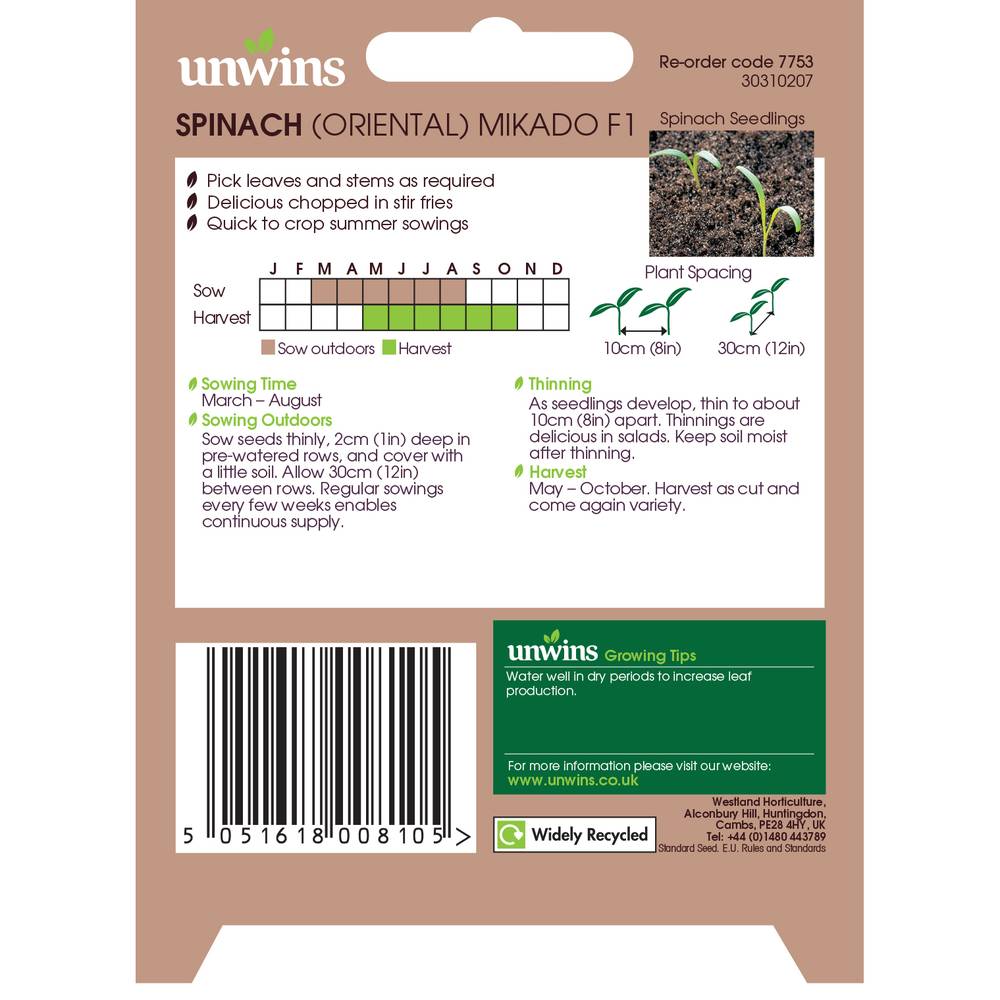 Fresh Oriental Spinach Mikado F1 leaves, premium quality greens from Keans Claremorris store.