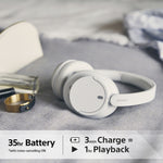 Load image into Gallery viewer, Sony Bluetooth Over Ear Noise Cancelling Headphones White
