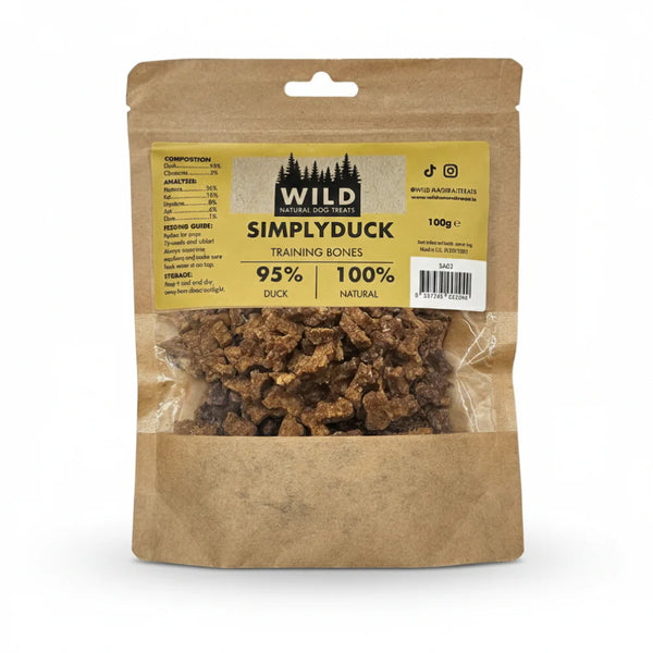 WILD Dog Treat Training Bones - Duck 100g Keans Claremorris