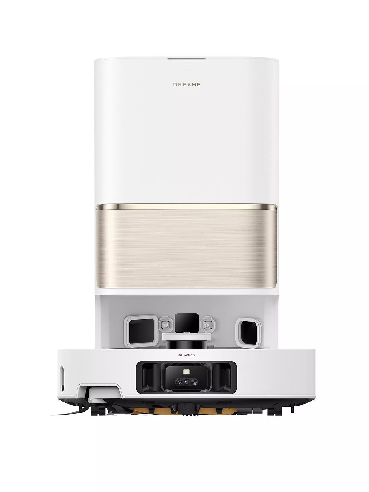 Robotic vacuum cleaner on a white background