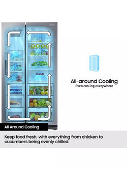 Samsung Series 7 Non-Plumbed SBS Fridge Freezer Black| RS57DG410EB4EU