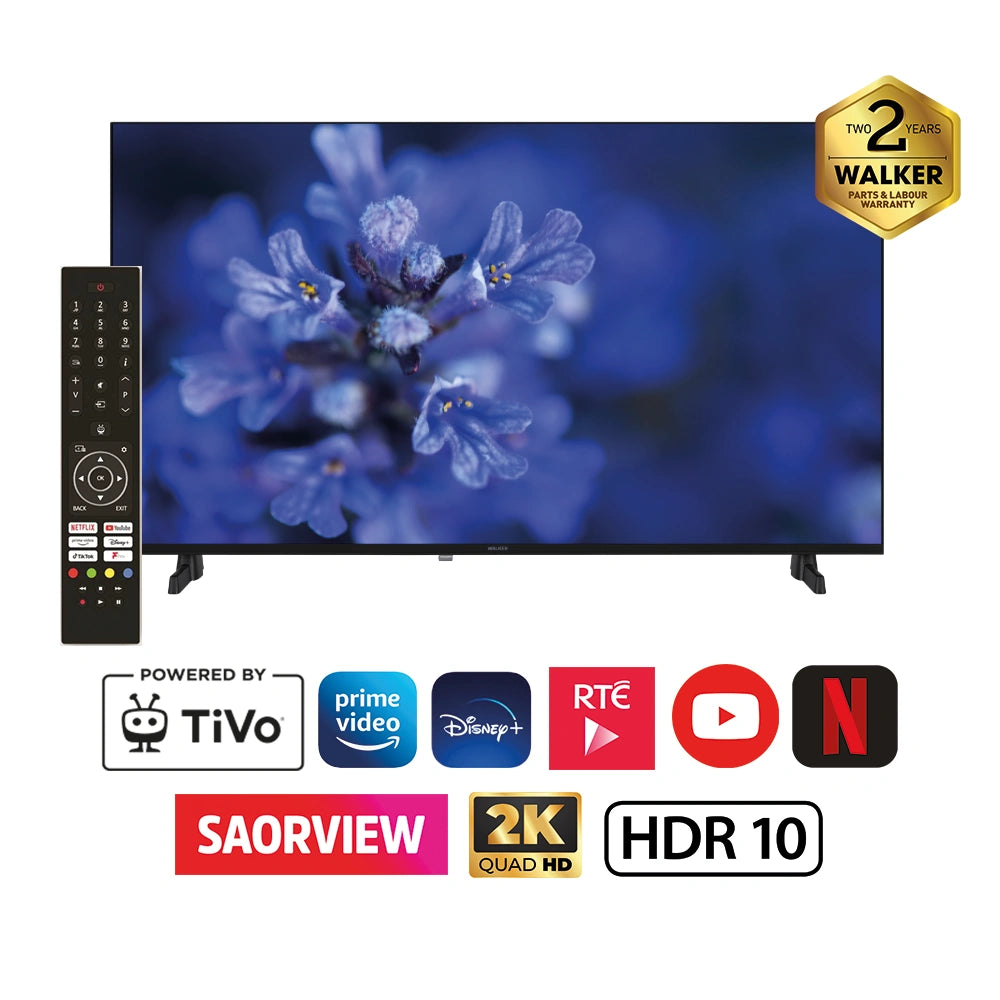 Walker 40 Inch Full HD Smart TV with Tivo - Black | WPSBF2K40252 | Keans Claremorris