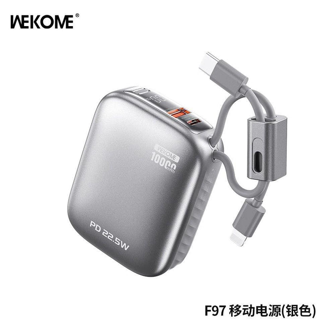 Wekome 10000mAh 22.5W Powerbank Silver Keans Claremorris
