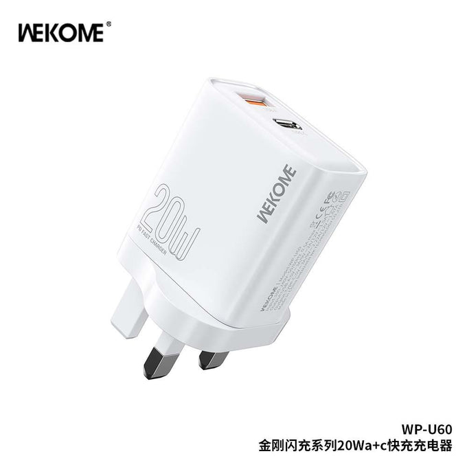 Wekome 20W USB-C+USB-A Wall Charger Keans Claremorris 