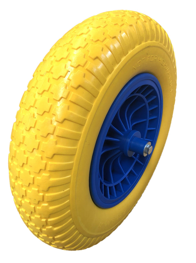 Wheelbarrow 16'' Solid Spare Wheel - Blue Rim Keans Claremorris