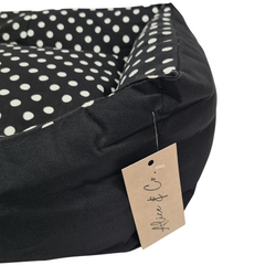 Coco Pet Bed Extra Large Black Dot pattern comfortable cozy dog cat bed Keans Claremorris
