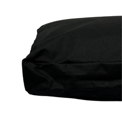 Coco Waterproof Large Black Plain Cushion, durable outdoor seat pad by Keans Claremorris
