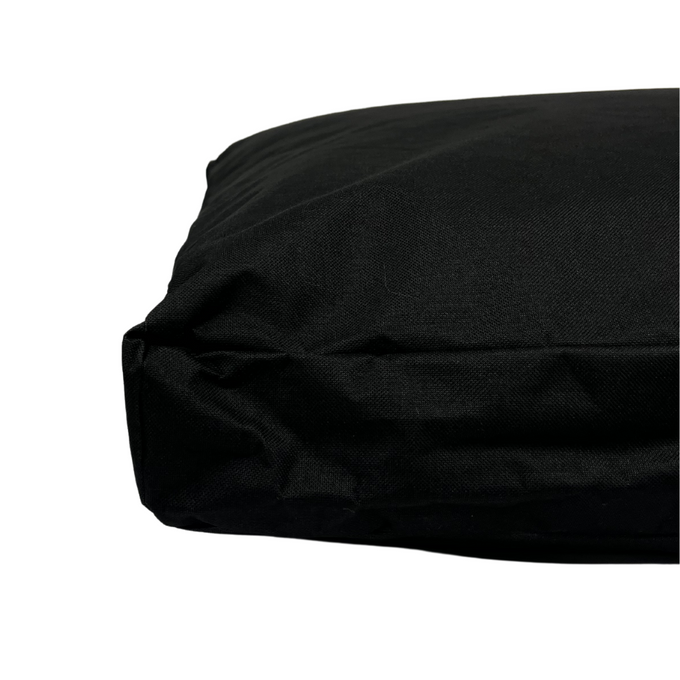Coco Waterproof Large Black Plain Cushion, durable outdoor seat pad by Keans Claremorris
