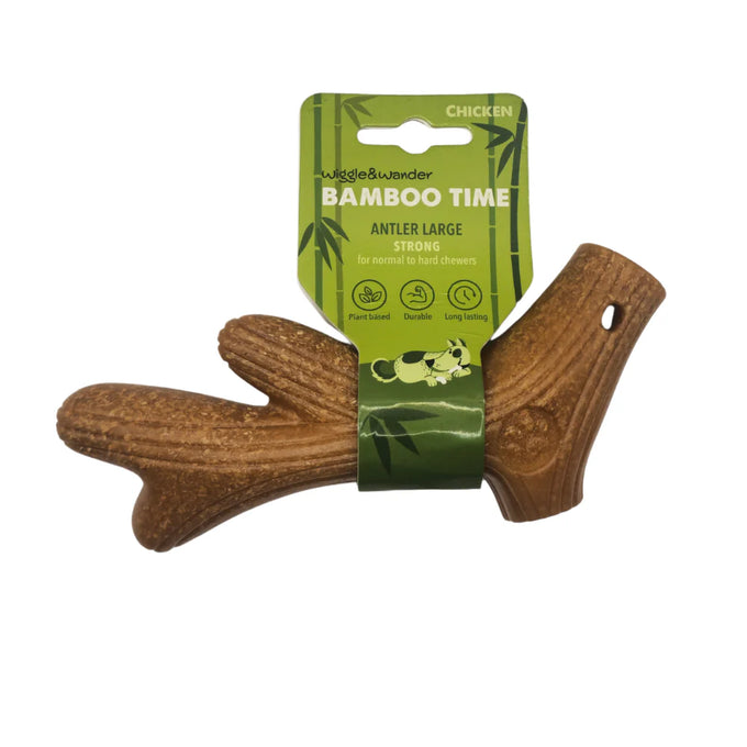 Wiggle & Wander Bamboo Time Chew - Antler - Large Keans Claremorris
