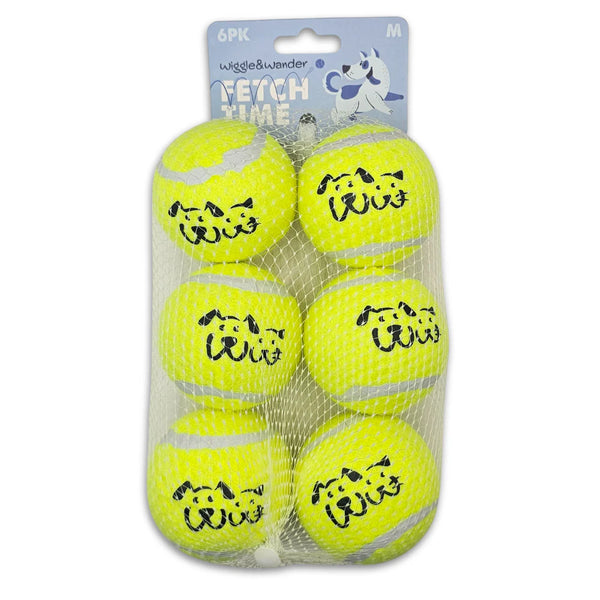 Wiggle & Wander Classic Fetch Ball - 6Pk Keans Claremorris