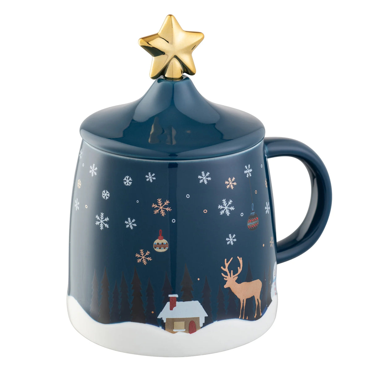 Winter Scene Lidded Mug Keans Claremorris