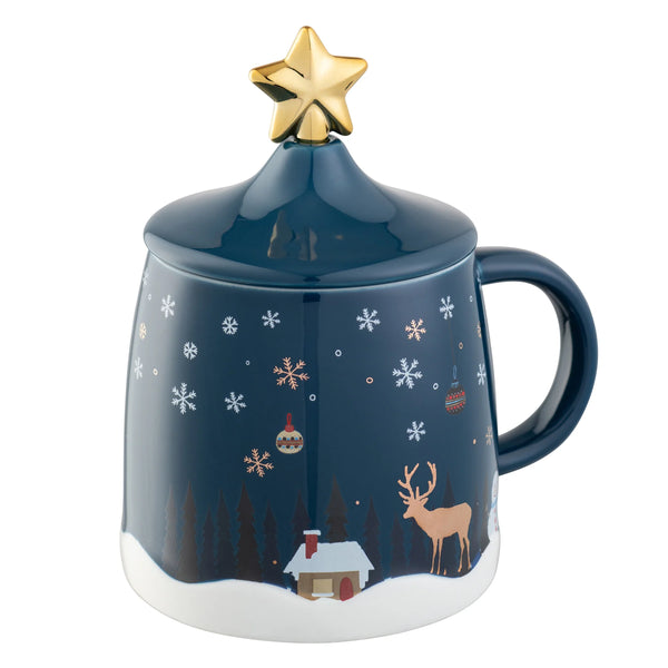 Winter Scene Lidded Mug Keans Claremorris