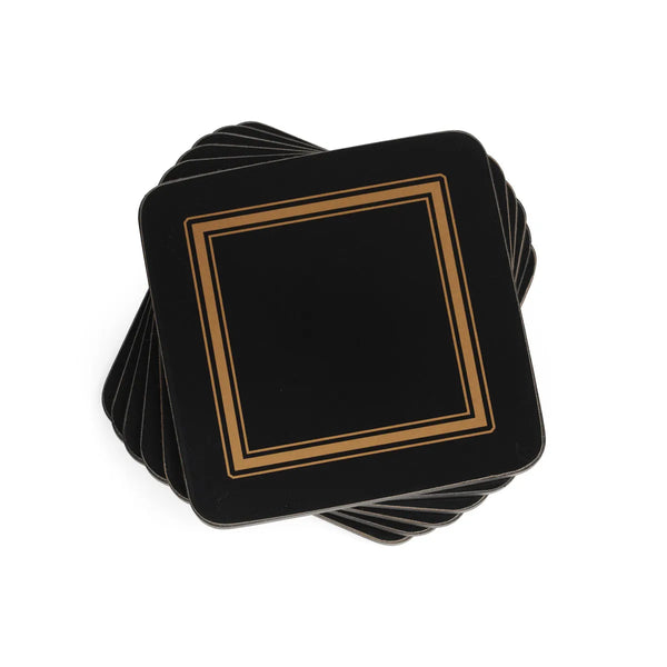 Black Classic Coasters Set 6
