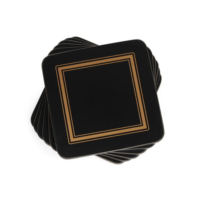 Black Classic Coasters Set 6 - Image 1