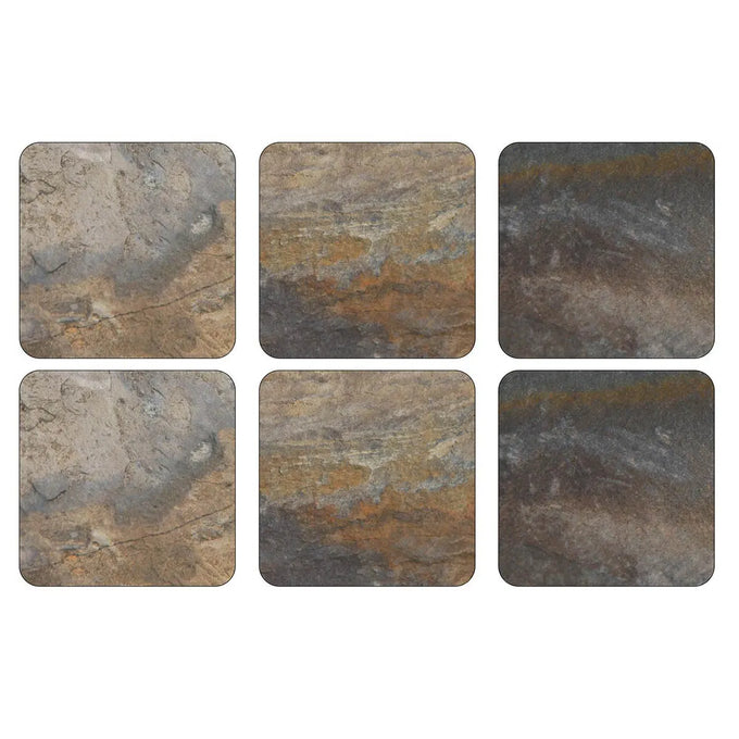 Earth Slate Coaster Set 6 - Image 1