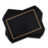 Black Classic Placemats S/6